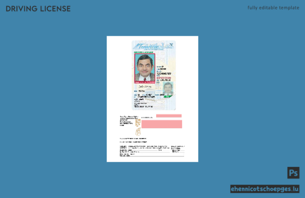 Beispiel für einen US-amerikanischen Führerschein aus Tennessee für unter 21-Jährige